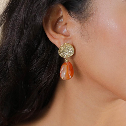 Серьги Nature Bijoux, Minerama, с агатом, NB26.1-12-90636 коричневый фото 3