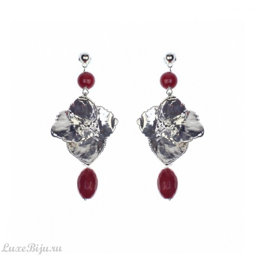Серьги Ester Bijoux Гортензия F610C-S BW