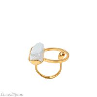 Кольцо Katerina Vassou, Cosmic, с селенитом, KV26.1-404854GSEL белый