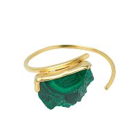 Браслет Katerina Vassou, Soprano, кафф с малахитом, KV26.1-406243G зеленый