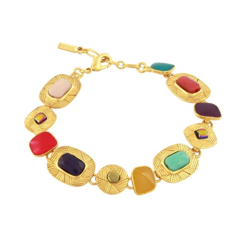 Браслет TARATATA, Joyeuse, с цветной смолой и стеклянными бусинами, TT-H24-11321-20M золотистый фото 2