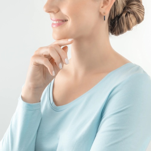 Пусеты Coeur de Lion Dark Blue, 2033/21-0721 фото 6