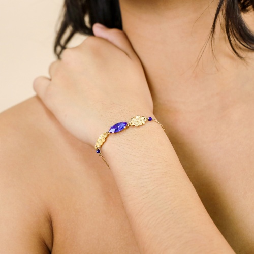 Браслет Franck Herval, Charlie, с кристаллом Swarovski и лазуритом, FH26.2-13-73421 синий фото 3