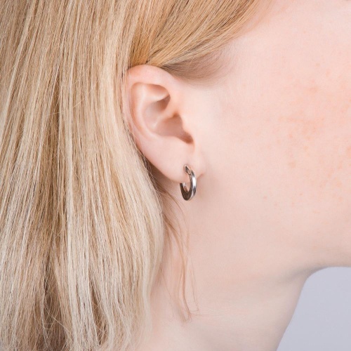 Серьги Ciclon, Ocaso, металл, полукольца с гравировкой, CN-212606 серебристый фото 5