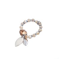 Кольцо Lanzerotti, Alba, стрейч, с перламутром и кристаллами, LZ-24.02-076 бежевый