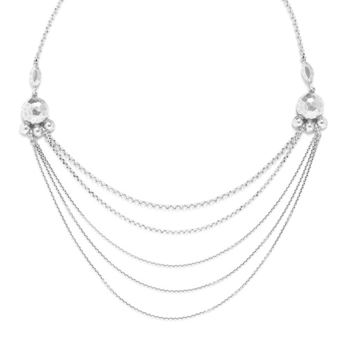 Колье ORI TAO, Castella, с многоярусными цепями и бусинами, OT23.2-15-31480 серебристый фото 4