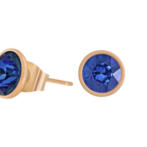 Пусеты Fiore Luna Crystal Royal Blue SWE298 CRB RG