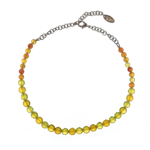Колье Lanzerotti, Limonata, с жадом и агатом, LZ-23.04-164 янтарный