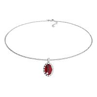 Колье Qudo TIVOLA UNICA big (S/P) Siam 3cm, 420503