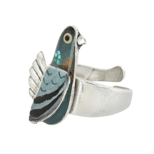 Кольцо TARATATA, Le facteur, цветная смола, блестки, слюдяная пудра, TT-T25-01401-10G серебристый фото 6