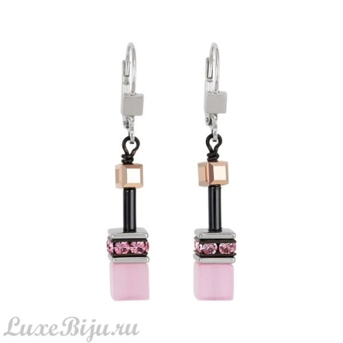 Серьги Coeur de Lion Brown-Rose 2838/20-1119