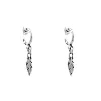 Серьги Ciclon, Aventura, полукольца с пером, металл, CN-232610 серебристый
