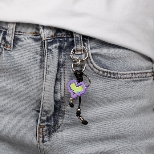 Брелок Moon Paris, Ringo, с перламутровым сердцем, MR-24.06-052 сиреневый фото 2