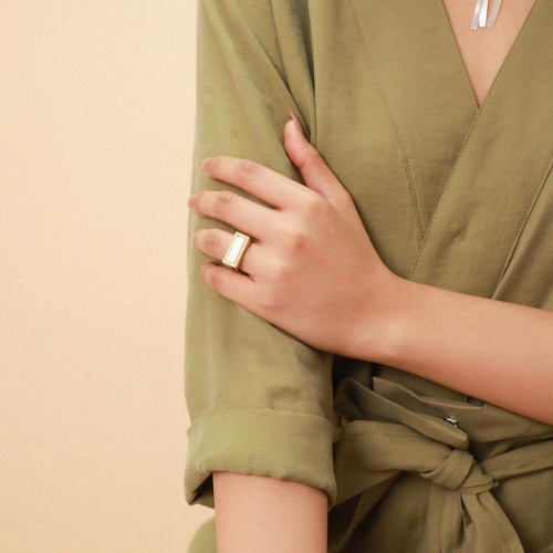 Кольцо Nature Bijoux, Barcares, разъемное, с перламутром, NB23.1-19-24837 золотистый фото 5