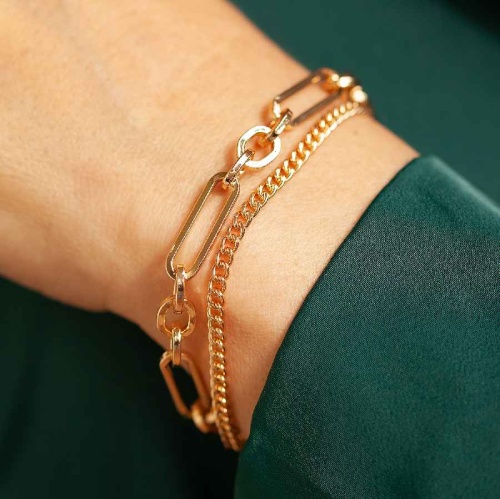 Браслет Fiore Luna Double Сarabiner, CL6096 G фото 2