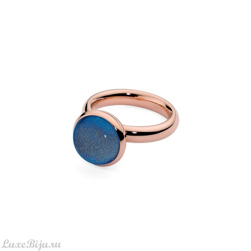 Кольцо Qudo Caneva Big dark blue 654214/17.2 BL/RG