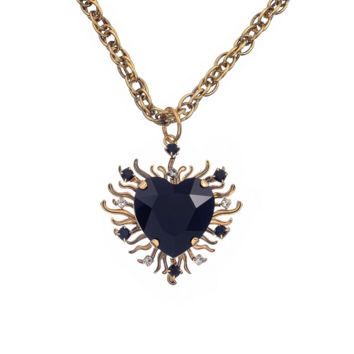 Колье Celeste G, с кристаллом Swarovski и фианитами, CS26.1-1991 черный фото 2