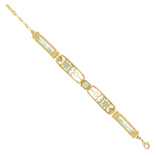 Браслет TARATATA, Papyrus, со смолой,стразами,бусинами и амазонитом, TT-E24-06310-204 бирюзовый фото 4