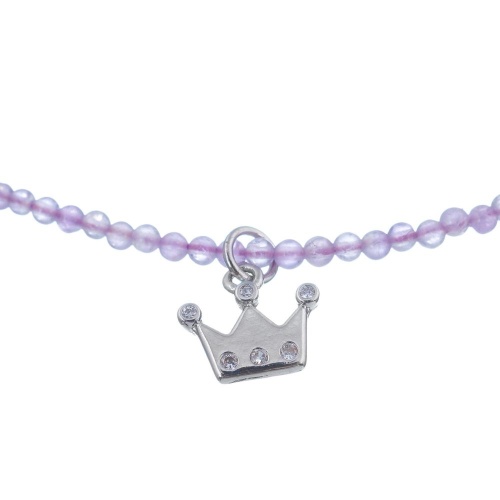 Колье Lanzerotti, Glicine, аметист, бисер, подвеска-корона, LZ-24.04-199 сиреневый фото 3