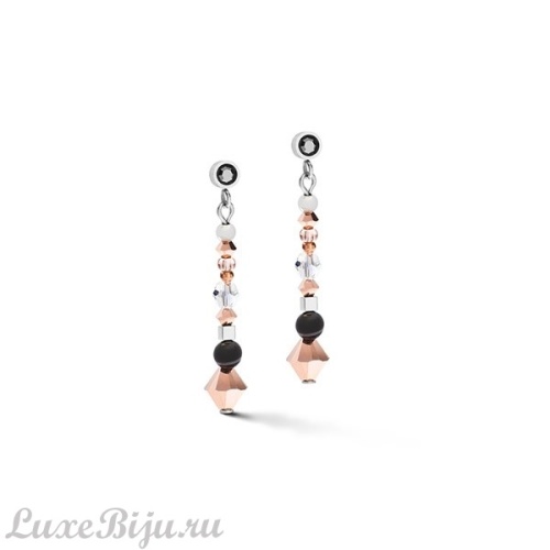 Серьги Coeur de Lion Grey-Crystal, *5035/21-1218