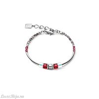 Браслет Coeur de Lion Frontline Silver-Red 5042/30-0300