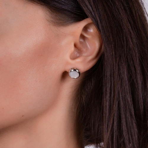 Серьги Moon Paris, Ringo Queen, асимметричные, с жемчугом и перламутром, MRQ-23.03-014 серебристый фото 6