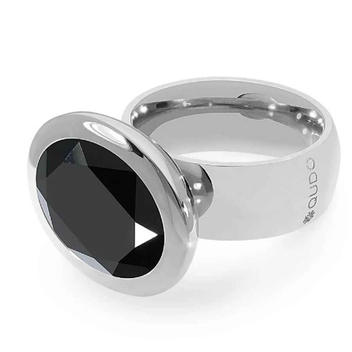 Кольцо Qudo TIVOLA big S jet  17.8 мм, 632223/17.8 BW/S фото 5