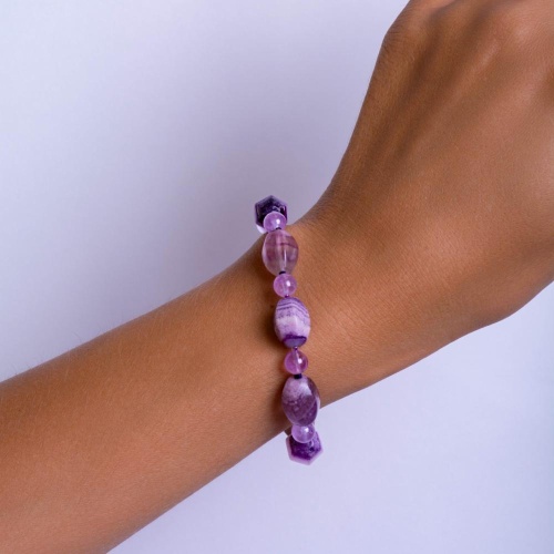 Браслет Lanzerotti, Ispirazione, аметист, флюорит, LZ-24.10-386 сиреневый фото 2