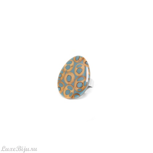 Кольцо Nature Bijoux, Piccadilly, разъемное, с пальмовым орехом в смоле, NB23.2-19-25017 голубой