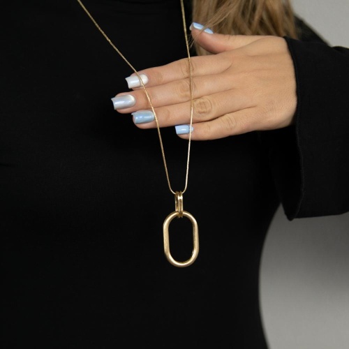 Колье Dansk Copenhagen, Tula, с подвеской в форме овала, DNSK25.2-9C2507015 золотистый фото 3