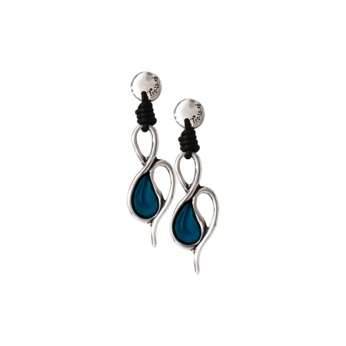Серьги Tra-la-ra, Infinity, со вставкой из смолы, TLR23-231P107 бирюзовый