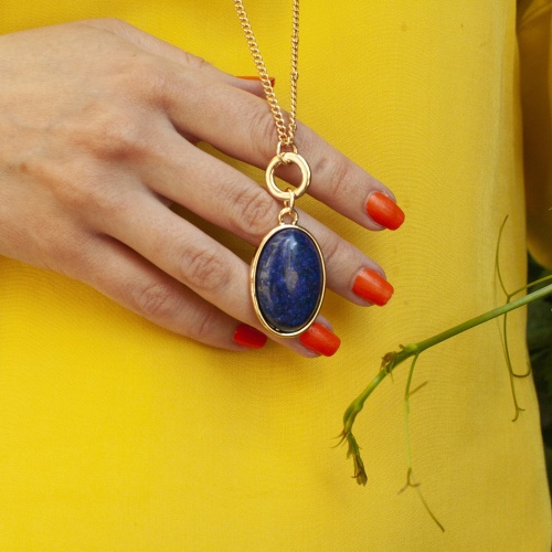 Колье Fiore Luna NATURAL LAPIS, LN5152 BL/G фото 4