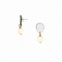 Серьги Nature Bijoux, Moonlight, ракушка Capiz в смоле, жемчуг, NB26.2-12CP79392 белый