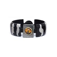 Браслет Nature Bijoux, Zebra, тигровый глаз,перламутр, смолистый песок, NB24.2-13-43941 черный