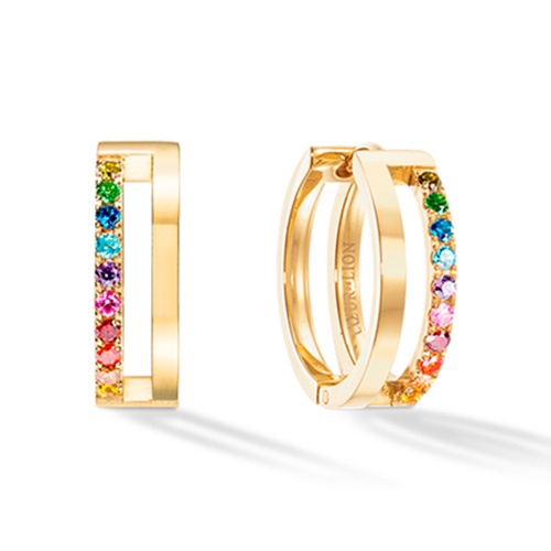 Серьги Coeur de Lion Multicolour Rainbow-Gold, 0136/21-1535