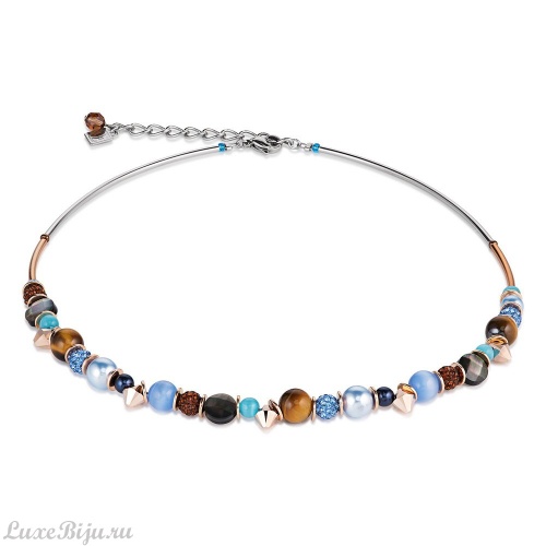 Колье Coeur de Lion Blue-Brown 4864/10-0711