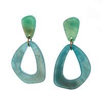 Серьги Moon Paris, Lorian, матово-акриловые, с подвеской, ML-23.03-016 зеленый