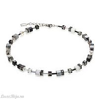 Колье Coeur de Lion White-Grey 4014/10-1412