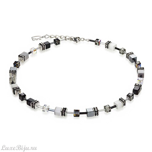 Колье Coeur de Lion White-Grey 4014/10-1412