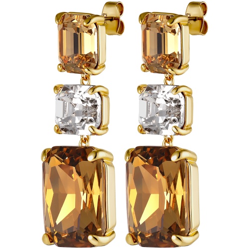Серьги Dyrberg Kern ESMARA SG GOLDEN / CRYSTAL, 460013 фото 3