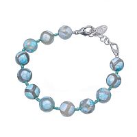 Браслет Lanzerotti, Atlantide, с агатом и кристаллом, LZ-23.03-106 голубой
