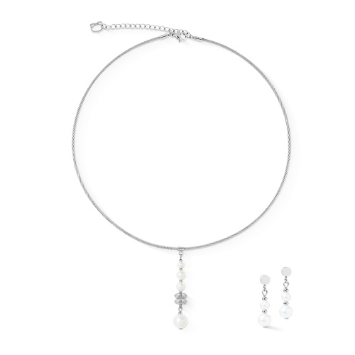 Серьги Coeur de Lion White-Silver, 1137/21-1417 фото 3