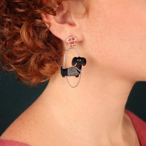 Серьги TARATATA, Pas bouger!, с цветной смолой и слюдяным порошком, TT-W25-06960-10M серебристый фото 2