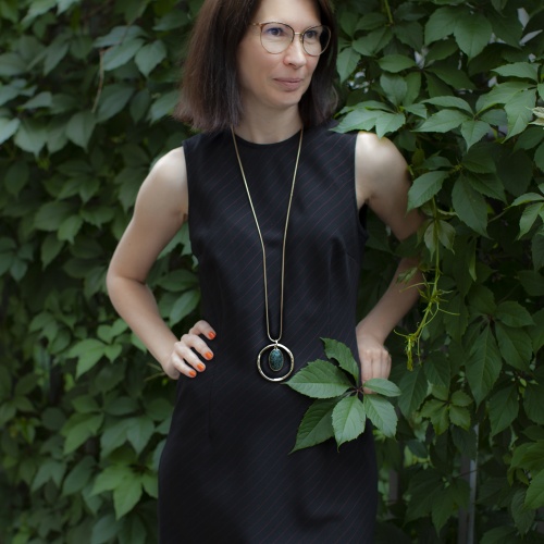 Колье Fiore Luna SERPENTINE STONE, LN5134 G/G фото 4