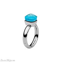 Кольцо Qudo Firenze dark aquamarine 16.5 мм 610896/16.5 BL/S