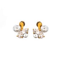 Серьги Moon Paris, Ringo, с жемчугом и кристаллами, MR-26.06-081 золотистый