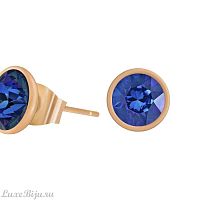 Пусеты Fiore Luna Crystal Royal Blue SWE298 CRB RG