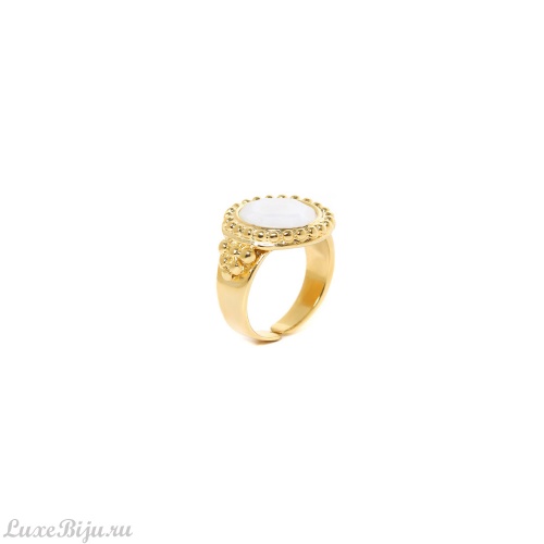 Кольцо Nature Bijoux, Darwin, со вставкой из перламутра, NB23.2-19-24985 белый