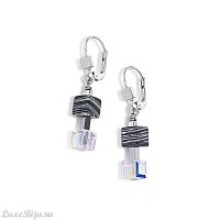 Серьги Coeur de Lion Black-White 4882/20-1314