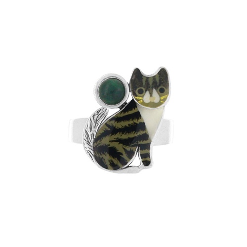 Кольцо TARATATA, Tabby, разъемное,смола, краска, окрашенный агат, TT-H25-05415-102 черный